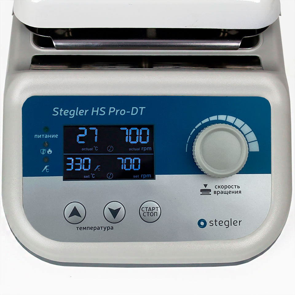 Мешалка магнитная Stegler HS-Pro DT (2 л, 200…1500 об/мин, 380 °С)