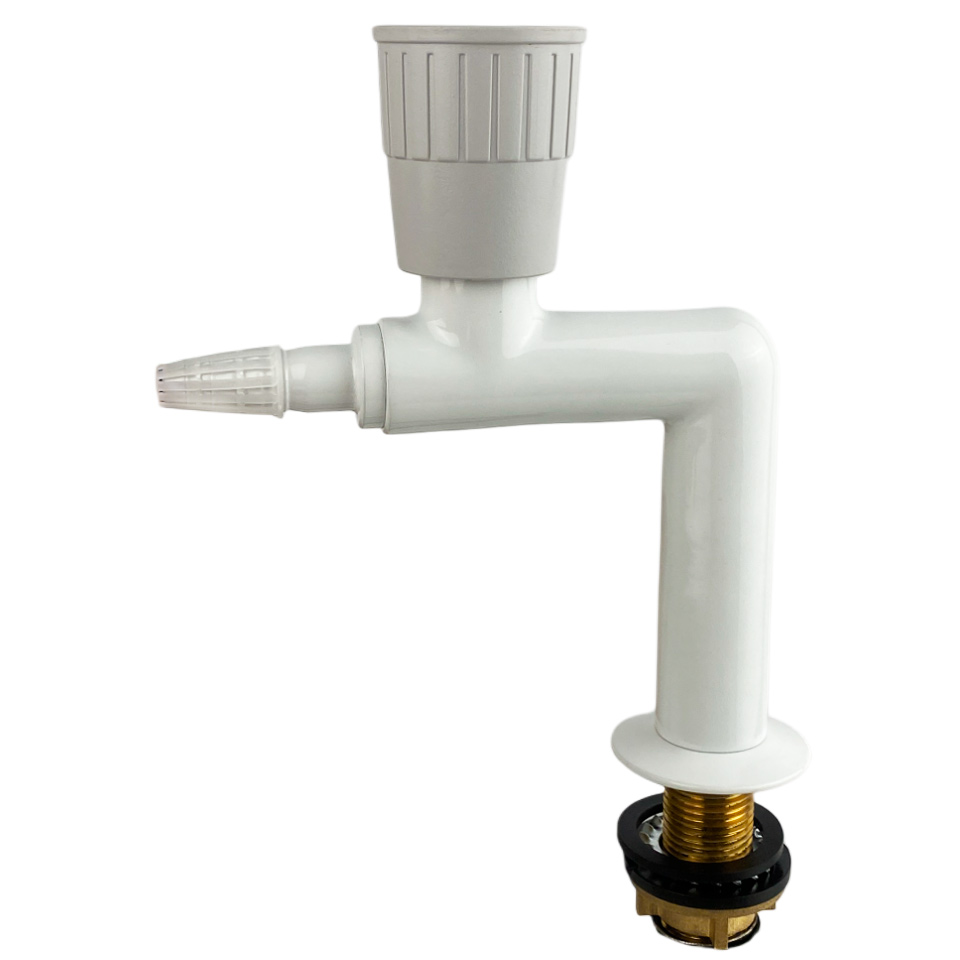 Одинарный газовый лабораторный кран Stegler KG-1-150 (литая медь, высота 155 мм)