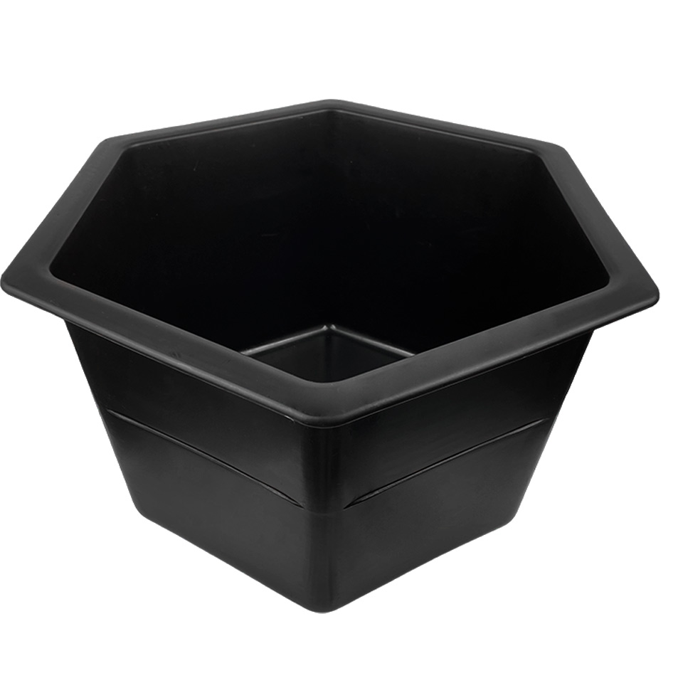 Шестигранная большая лабораторная раковина-мойка Stegler RM-6-410 (кран в центре, полипропиленовая, 410×410×320)