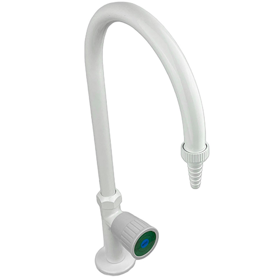 Лабораторный кран для холодной воды Stegler KV-1-390 (латунь, высота 390 мм)