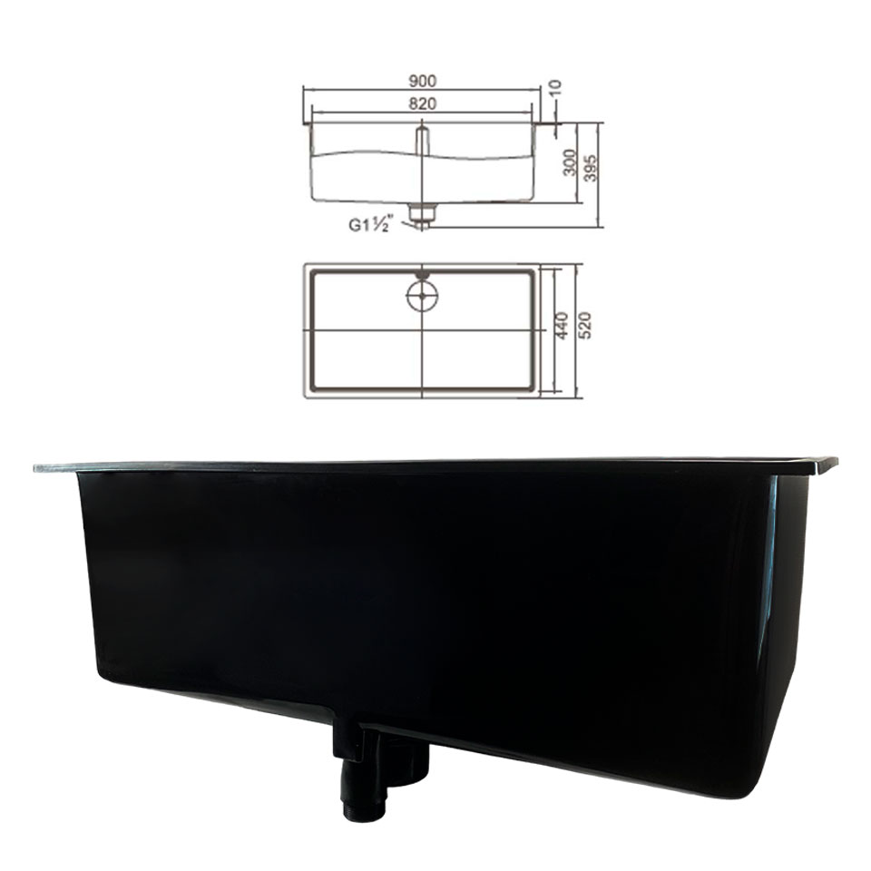 Мойка Stegler RM-820B: чёрный цвет