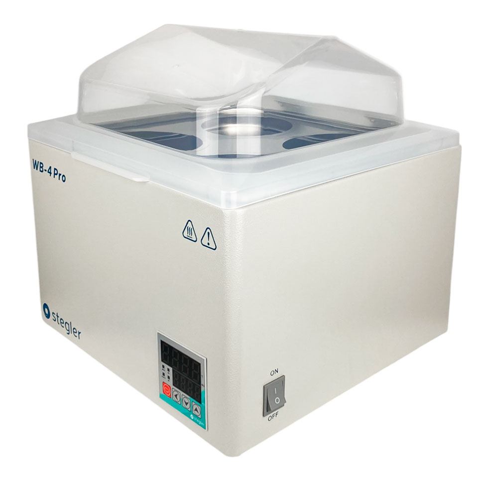 Водяная баня Stegler WB-4 Pro (15 л, Tкомн.+5...100 °С, 4 места)