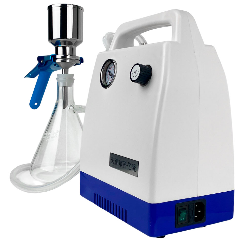 Прибор вакуумного фильтрования ПВФ-47-1 (нерж.сталь, воронка 47мм 1х300 мл, колба-ресивер 1 л, насос)