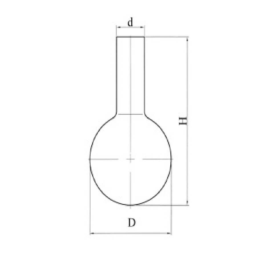 Колба круглодонная Stegler К-3 без шлифа
